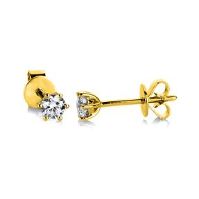 Ohrstecker aus 585 Gold Gelbgold mit 2 Diamanten Brillanten 0,60 Ct. 6er-Krappe