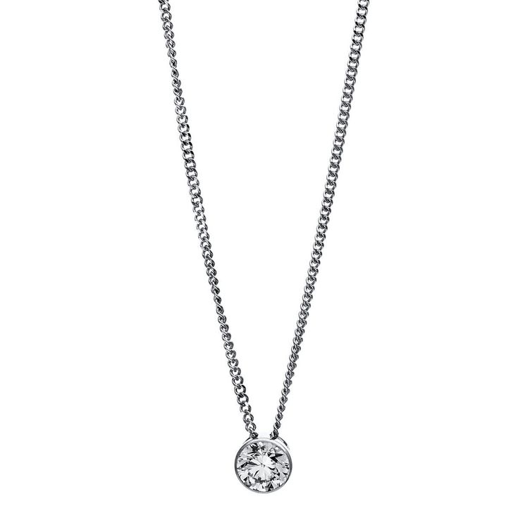 Solitär Collier aus 950 Platin mit Brillant 0.25 Ct Zarge