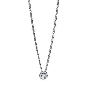 Solitär Collier Kette aus 950 Platin mit Brillant 0,15 Ct. Zarge L: 43cm