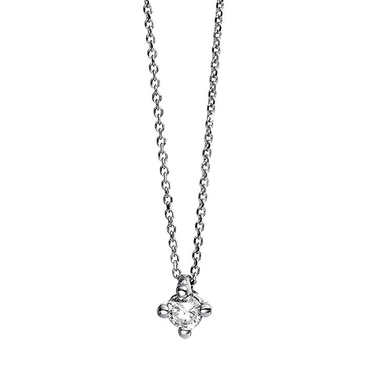 Solitär Collier aus 950 Platin mit Brillant 0.07 Ct