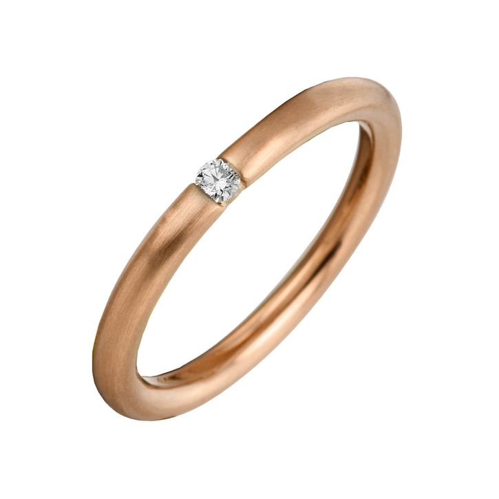 Ring 585 Rotgold Brillant 0.07ct B 2.6mm