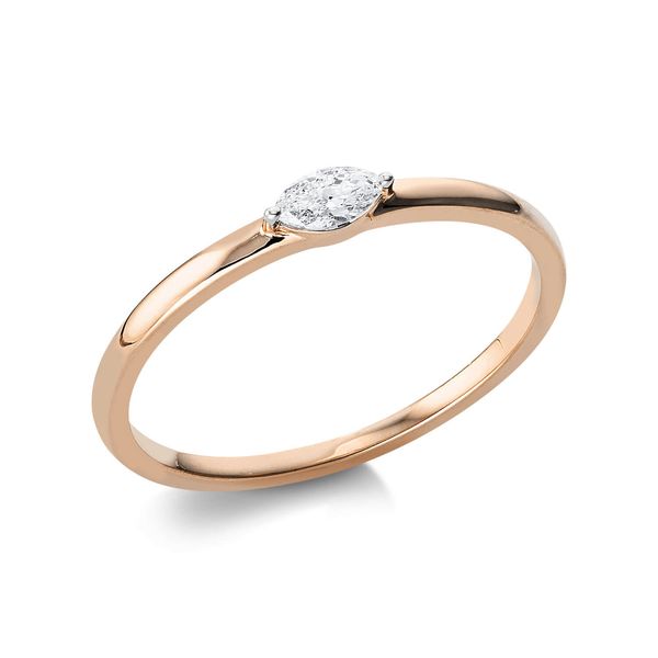 Ring 750 Gold weiß rot Diamant 0.12ct 2er-Krappe B 2.4mm