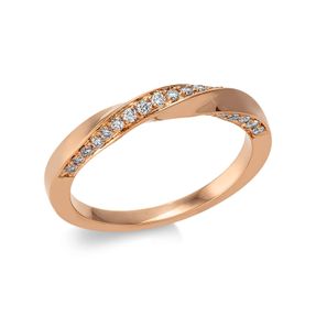 Ring aus 750 Gold Rotgold 30 Brillanten 0,23ct TW-SI B:2,9mm