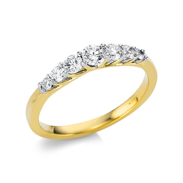 Ring 750 Gelbgold 7 Brillanten 0.64ct B 3.3mm