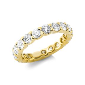 Memoire Ring aus 750 Gold Gelbgold 19 Brillanten 2,85ct TW-SI B:3,6mm