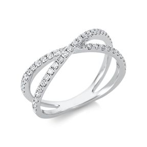 Ring aus 750 Gold Weißgold 45 Brillanten 0,45ct TW-SI B:6,5mm Ring aus 750 Gold Weißgold 45 Brillanten 0,45ct TW-SI B:6,5mm