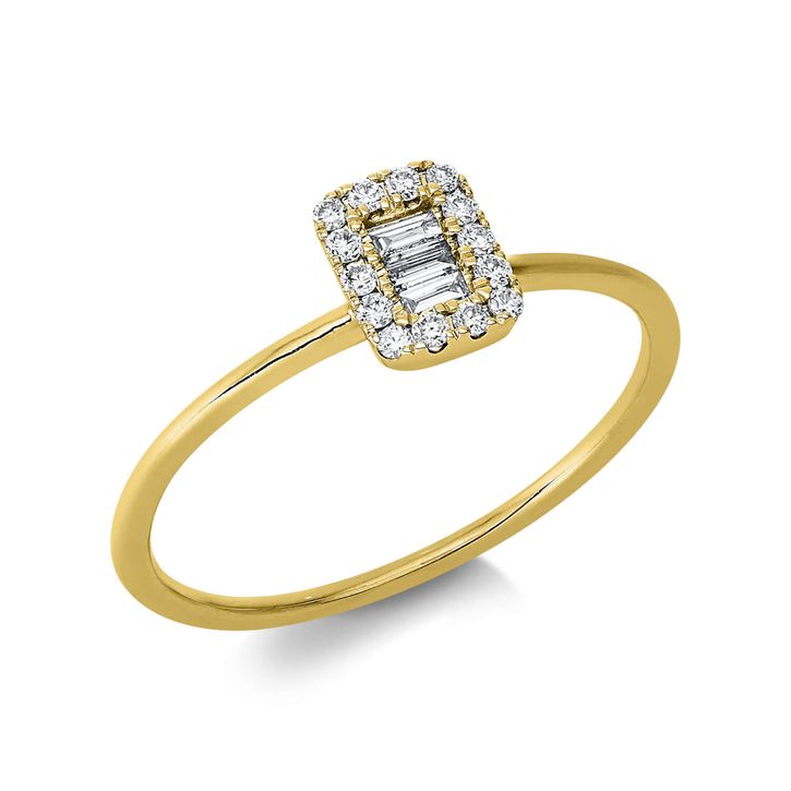 Ring 750 Gelbgold 17 Brillanten 0.14ct B 6.2mm