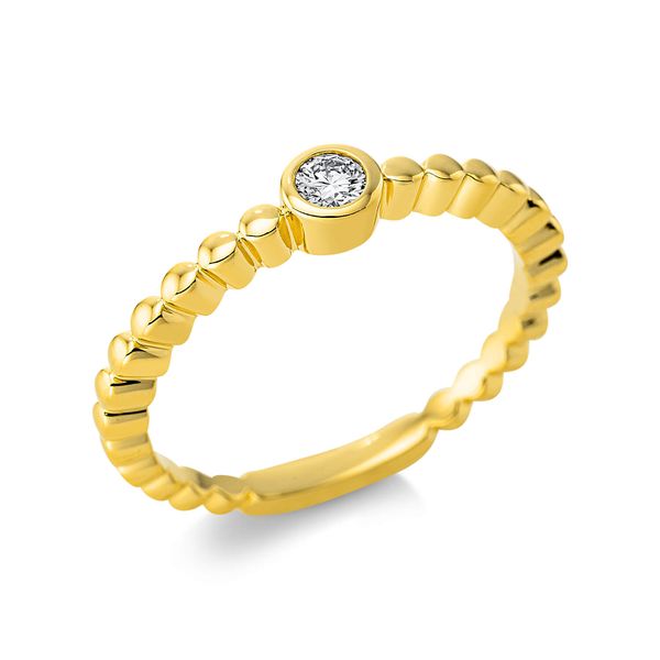 Ring 750 Gelbgold Brillant 0.1ct Zarge