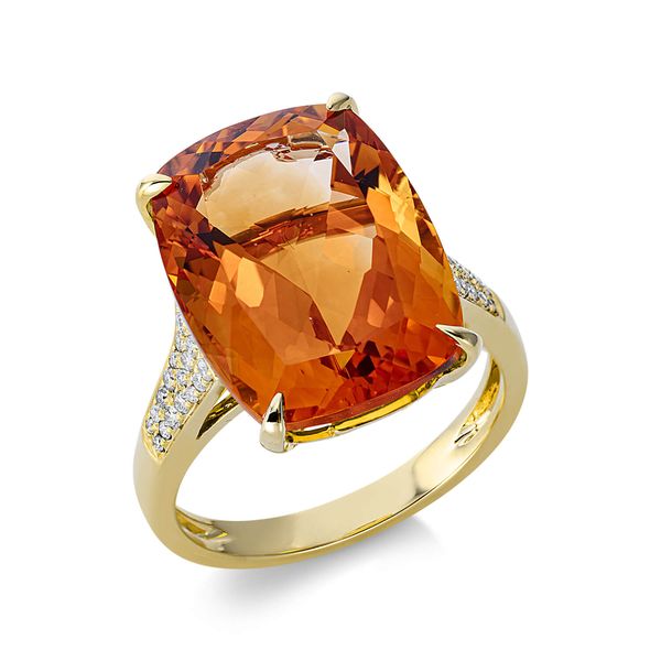 Klassischer online Gelbgold RING mit CITRIN 1,7CT 750er Gold 18 Karat