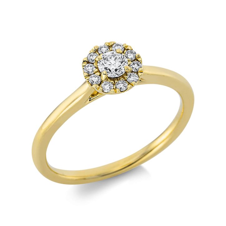 Ring 750 Gelbgold 11 Brillanten 0.29ct B 6.9mm