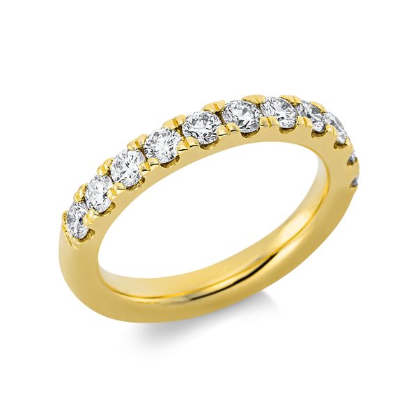 Ring 750 Gelbgold 11 Brillanten 1.02ct B 3.2mm