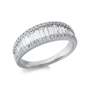 Ring aus 750 Gold Weißgold 68 Diamanten 1,17ct B:6,2mm