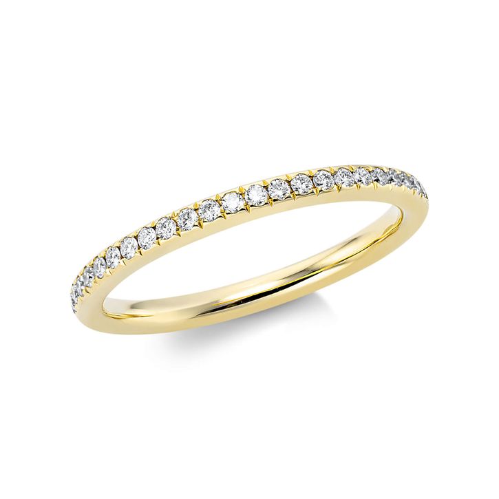 Ring 750 Gelbgold 49 Brillanten 0.38ct B 1.9mm