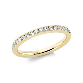 Memoire Ring aus 750 Gold Gelbgold 38 Brillanten 0,69ct TW-SI B:2,3mm