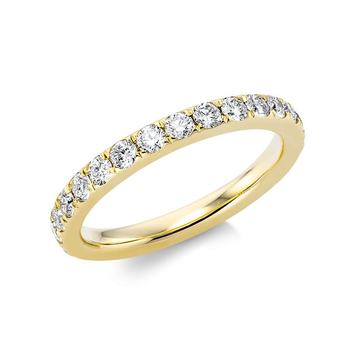 Ring 750 Gelbgold 28 Brillanten 1.12ct B 2.6mm