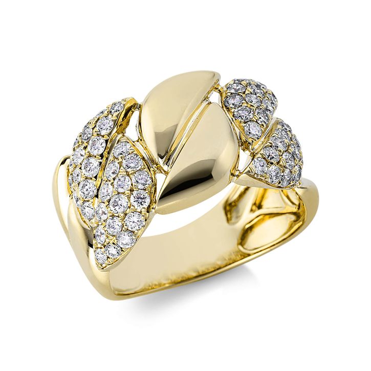 Ring 750 Gelbgold 60 Brillanten 0.97ct B 11.8mm