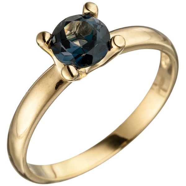 Ring mit Blautopas London Blue 585 Gelbgold