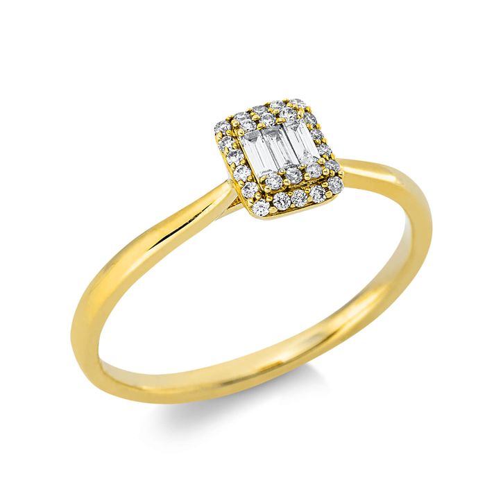 Ring 750 Gelbgold 27 Brillanten 0.12ct