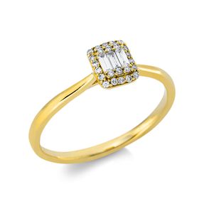 Ring aus 750 Gold Gelbgold 27 Diamanten 0,13ct B:6mm