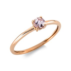 Ring aus 750 Gold Rotgold Morganit 0,21ct rosa B:4mm 4er-Krappe