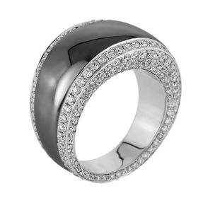 Ring breit aus 750 Weißgold 264 Brillanten 2,75ct TW-VSI/SI B:12,9mm poliert