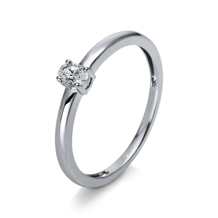Ring 585 Weißgold Diamant 0.17ct 4er-Krappe