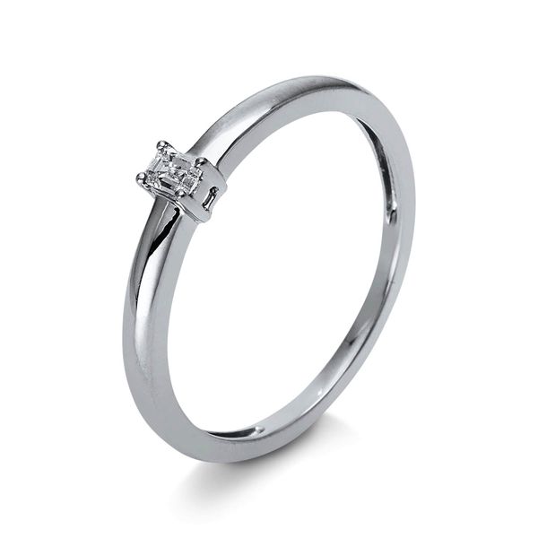 Ring 585 Weißgold Diamant 0.08ct B 3.3mm