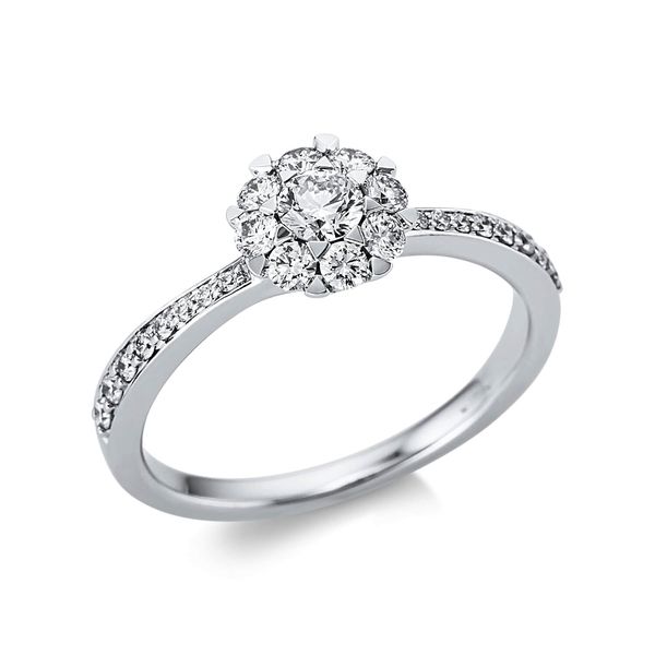 Ring 750 Weißgold 25 Brillanten 0.58ct