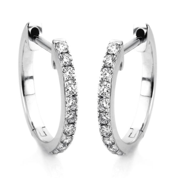 Creolen 750 Weißgold 20 Brillanten 0.21ct B 10.5mm