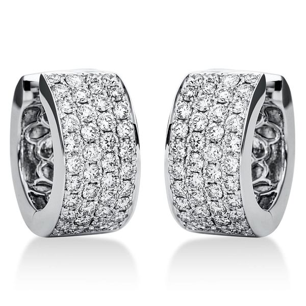 Creolen 750 Weißgold 84 Brillanten 1.41ct B 15.9mm