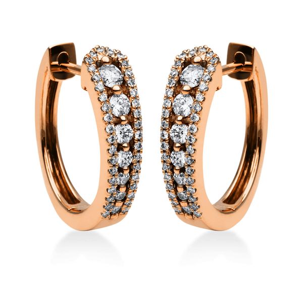Creolen 750 Rotgold 88 Brillanten 0.55ct B 4.5mm