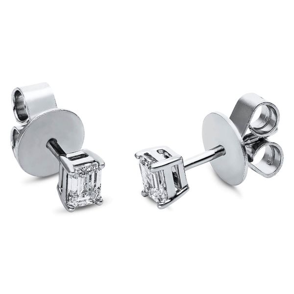 Ohrstecker 585 Weißgold 2 Diamanten 0.47ct 4er-Krappe B 3.4mm