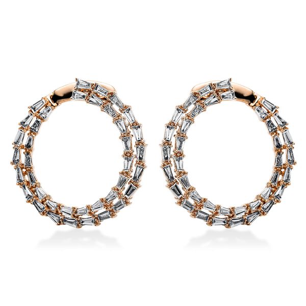 Creolen 750 Rotgold 76 Diamanten 2.39ct B 27.6mm
