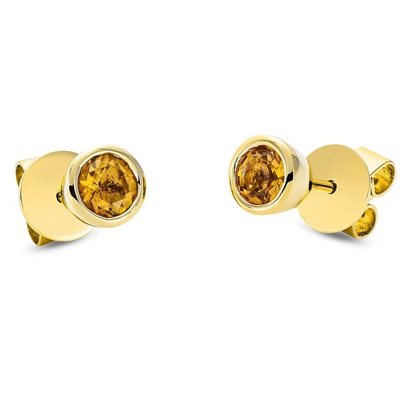 Ohrstecker 750 Gelbgold 2 Citrine 0.46ct gelb 5.2mm