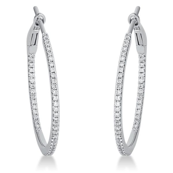 Ohrschmuck 750 Weißgold 104 Brillanten B 24.5mm