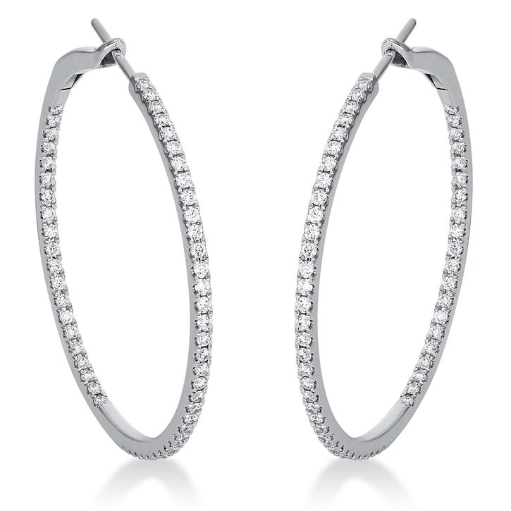 Ohrschmuck 750 Weißgold 116 Brillanten B 36.8mm