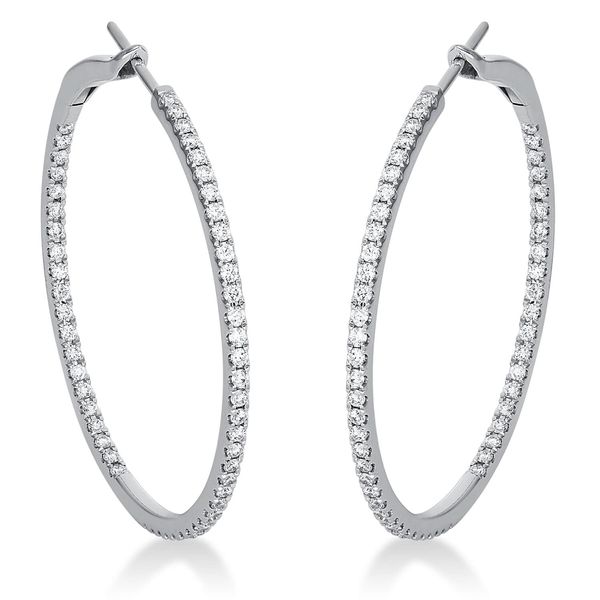 Ohrschmuck 750 Weißgold 116 Brillanten B 36.8mm