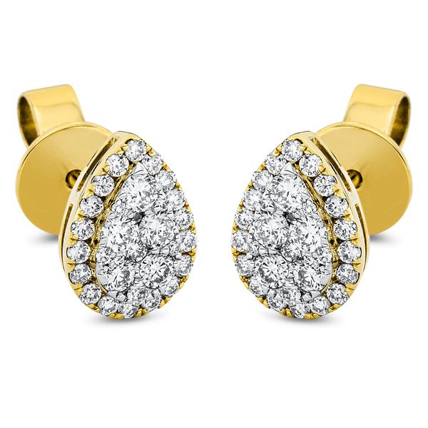 Ohrstecker 750 Gold gelb weiß 60 Brillanten B 6.6mm