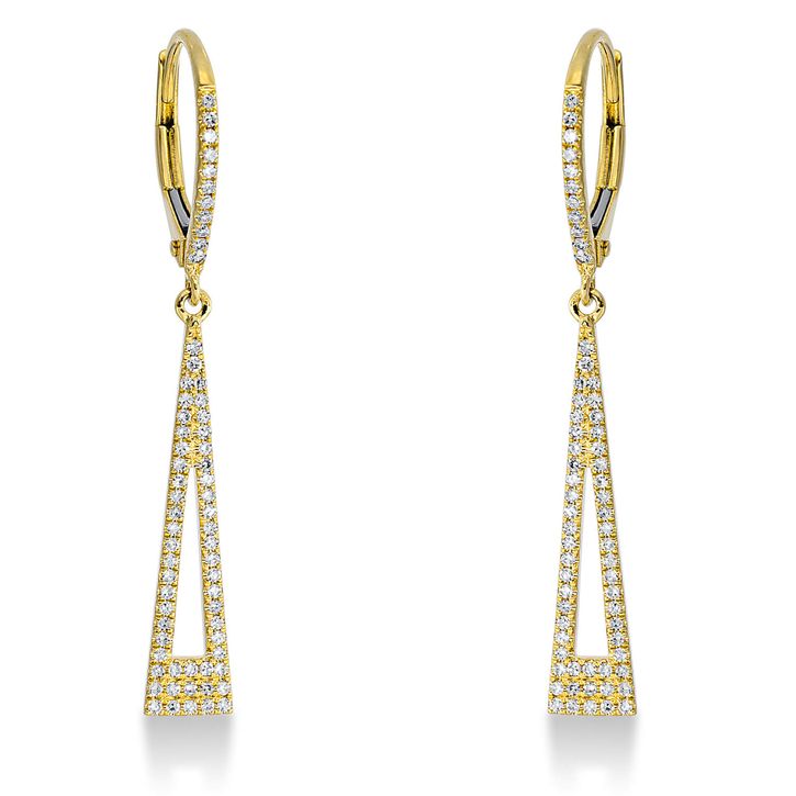 Ohrschmuck 750 Gelbgold 128 Diamanten 0.3ct B 5mm