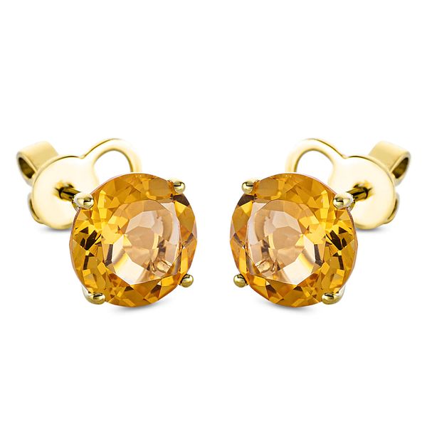 Ohrstecker 750 Gelbgold 2 Citrine 3.4ct gelb
