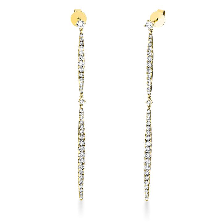 Ohrschmuck 750 Gelbgold 68 Brillanten 1.92ct B 2.6mm