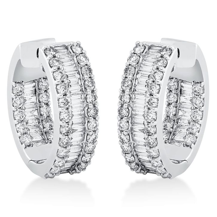 Ohrschmuck 585 Weißgold 127 Diamanten 3.81ct B 19.7mm