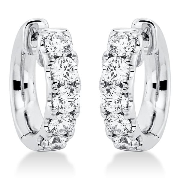 Ohrschmuck 750 Weißgold 10 Brillanten B 16.1mm