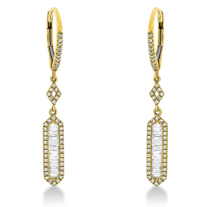 Ohrschmuck 585 Gelbgold 123 Diamanten 0.54ct B 4.3mm