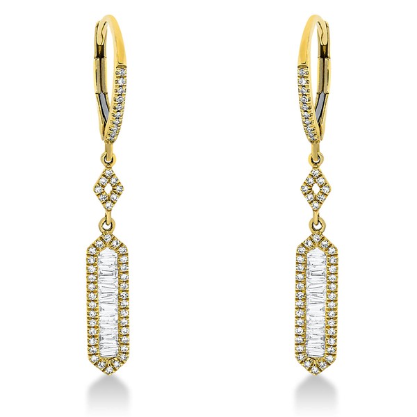 Ohrschmuck 585 Gelbgold 123 Diamanten 0.54ct B 4.3mm