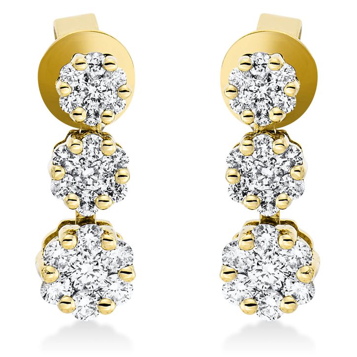 Ohrschmuck 750 Gelbgold 42 Brillanten 0.78ct
