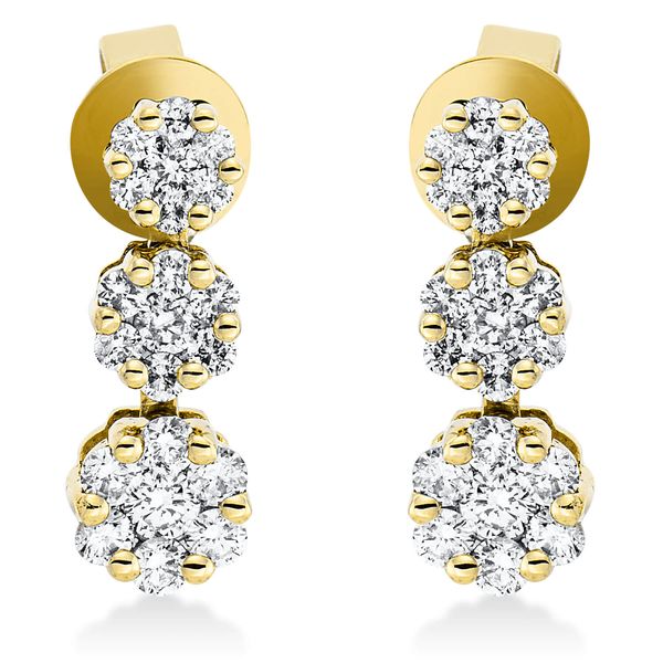 Ohrschmuck 750 Gelbgold 42 Brillanten 0.78ct