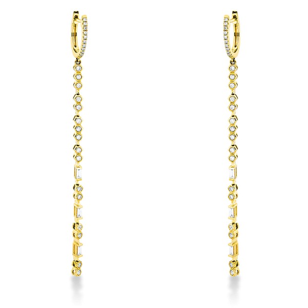 Ohrschmuck 750 Gelbgold 60 Brillanten 0.62ct B 1.4mm