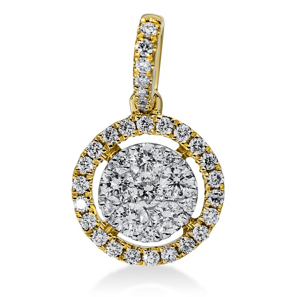 Anhänger 750 Gold gelb weiß 42 Brillanten