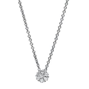 Collier aus 950 Platin 7 Brillanten 0,17ct TW-SI L:42cm